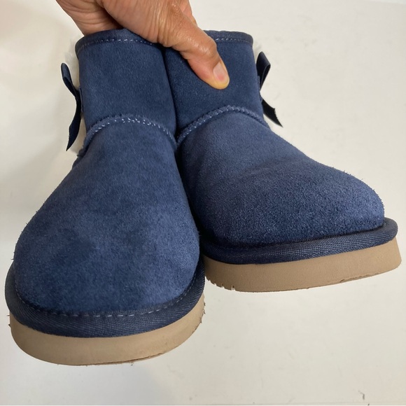 Koolaburra UGG Victoria Mini Boots Blue Suede Size US 7 - Picture 8 of 11